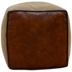 Charleston Vintage Rustic Polo Square Foot Stool Ottoman