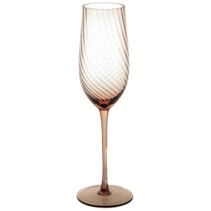 Chocolate Ribbed Swirl Champagne Glass