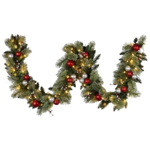 Christabelle 2.7m Christmas Garland with LED Lights and Baubles Mantle Decoration Ornament