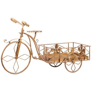 Christabelle Antique Gold Bicycle Christmas Tree Display Decoration Ornament