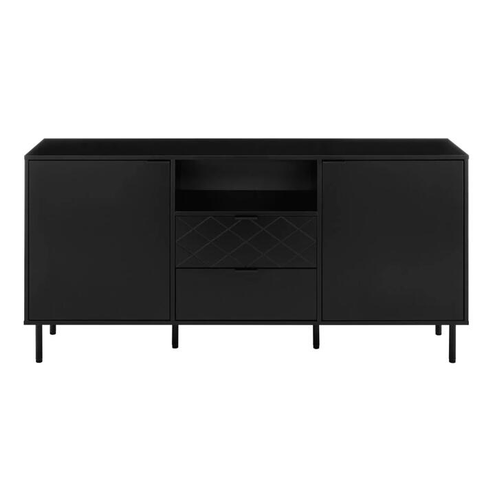 Christian Buffet Unit Sideboard Storage Cabinet - Black