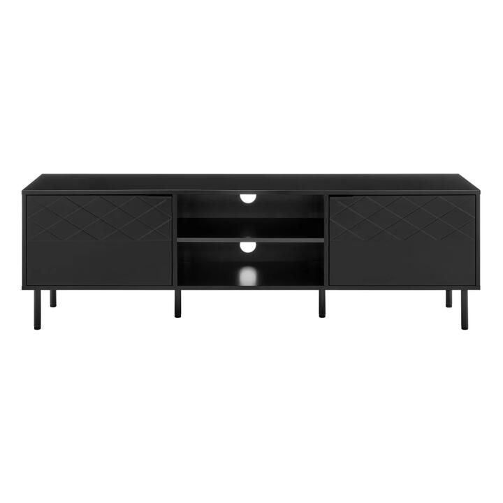 Christian Lowline Entertainment Unit TV Stand Storage Cabinet 160cm - Black
