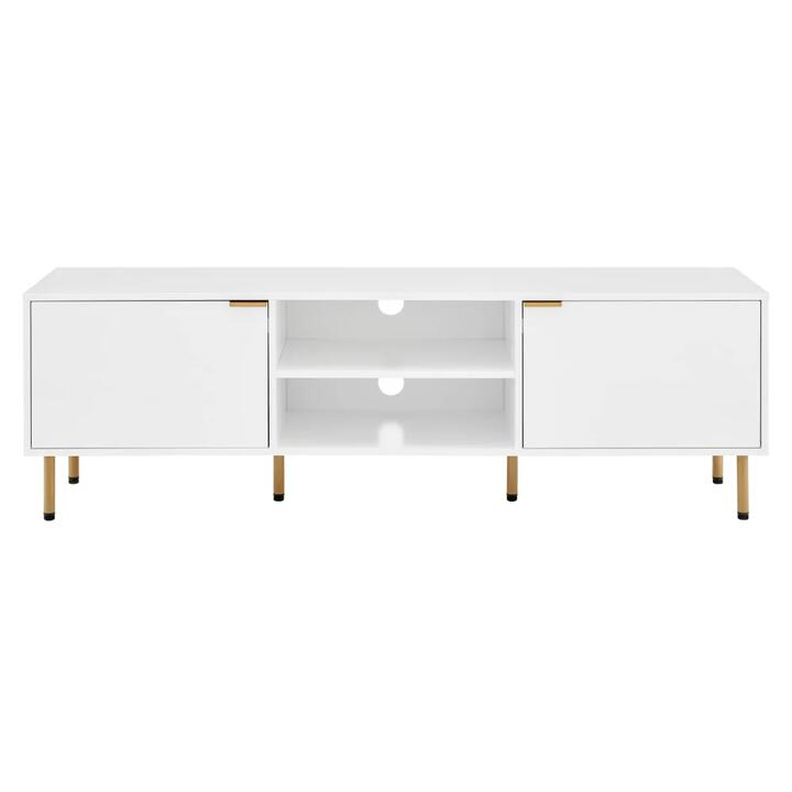 Christian Lowline Entertainment Unit TV Stand Storage Cabinet 160cm - White
