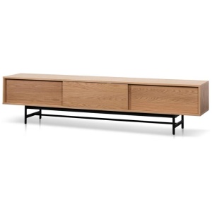 Christie 2.1m Wooden Entertainment TV Unit - Natural by Interior Secrets - AfterPay Available