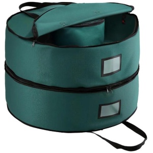 Christmas Garland Wreath Storage Bag 2-Tier Ornaments Holder 60cm