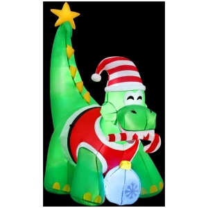 Christmas Inflatable Dinosaur 1.86M Height LED Decorations Illuminated
