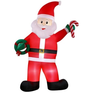 Christmas Inflatable Giant Santa 3.8M Height LED Illuminated Decorations