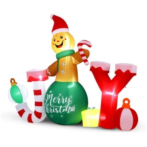 Christmas Inflatable Gingerman Joy 3M Long Outdoor Decorations Illuminated