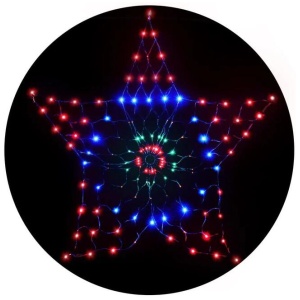 Christmas Lights Motif LED Star Net Waterproof Outdoor Colourful