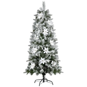 Christmas Tree 1.8m Xmas Tree Snow Flocked Flowers Decor 564 Tips