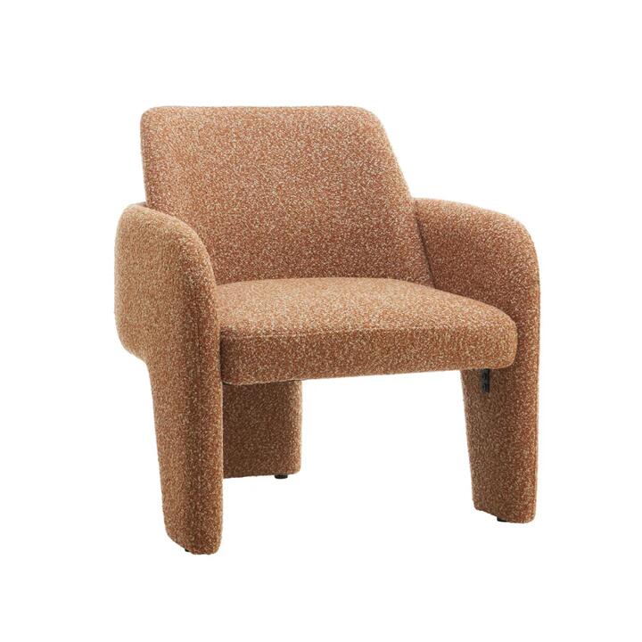 Ciaran Chenille Fabric Occasional Lounge Accent Relaxing ArmChair Paprika