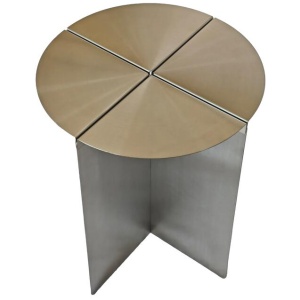 Cintara 38cm Round Side Table - Stainless Steel by Interior Secrets - AfterPay Available