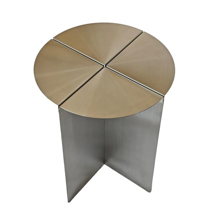 Cintara 38cm Round Side Table - Stainless Steel by Interior Secrets - AfterPay Available