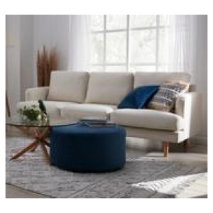 Cleo Round Ottoman Blue