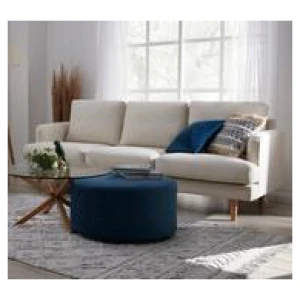Cleo Round Ottoman Blue