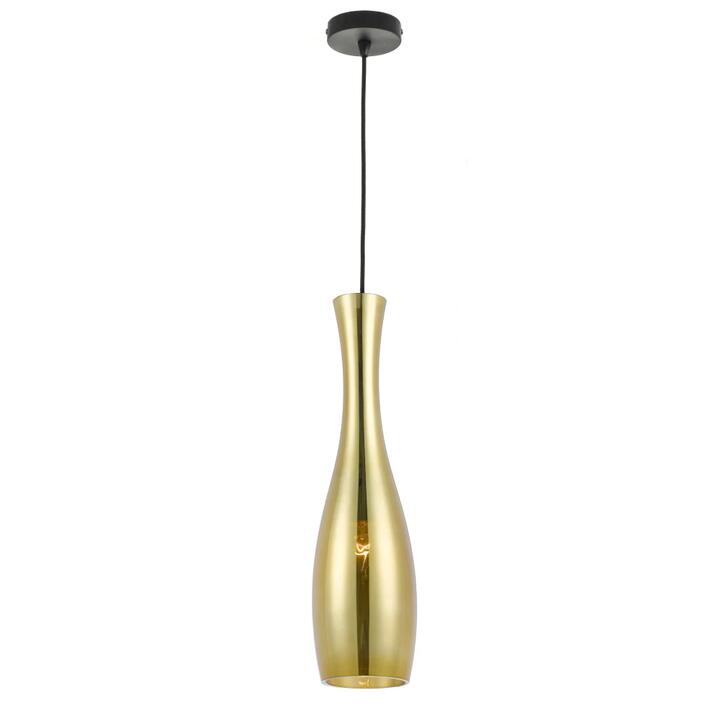 Conie Contemporary Pendant Hanging Lamp Light Glass Black Gold