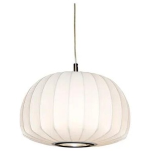 Coote Modern Pendant Hanging Lamp Light Fabric White