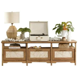 Coral Cape Credenza TV Stand Cabinet Entertainment Unit - Sindoori Mango
