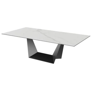 Corby Modern Rectangular Fixed Kitchen Dining Table 240cm Marmo Ceramic