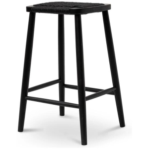 Crawford 65cm Bar Stool - Full Black by Interior Secrets - AfterPay Available