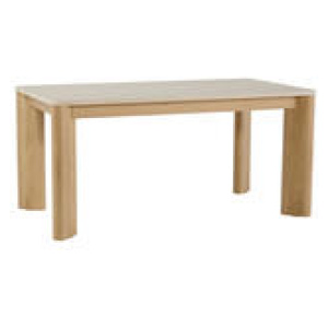 Cresta 6 Seater With Travertine-Look Top Rectangle Dining Table Brown