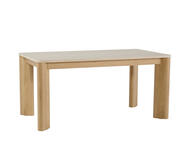 Cresta 6 Seater With Travertine-Look Top Rectangle Dining Table Brown
