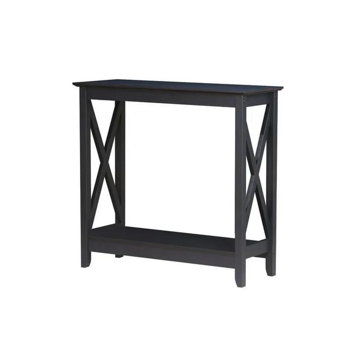 Cyrus Wooden Hallway Console Hall Table Black Oak