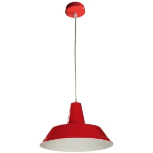 DIVO Pendant Lamp Light Interior ES Red Angled Dome OD355mm