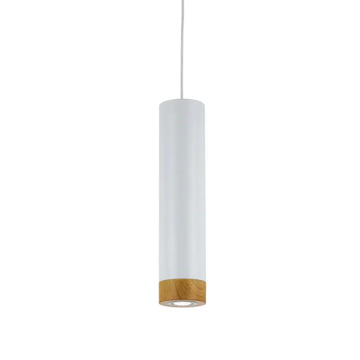 Dakota Contemporary Pendant Hanging Lamp Light Aluminium White Oak