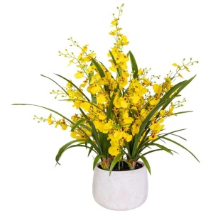 Dancing Lady Orchid Artificial Faux Plant Decorative 76cm In Pot