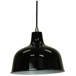 Danica Classic Dome Metal Cord Drop Pendant Light Lamp - Black