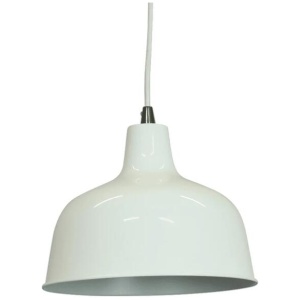 Danica Classic Dome Metal Cord Drop Pendant Light Lamp - White