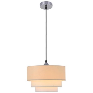 Dawson 1LT Hanging Pendant Lamp Fabric Shade - Off White