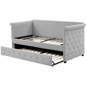 Daybed and Pull Out Trundle - Light Grey