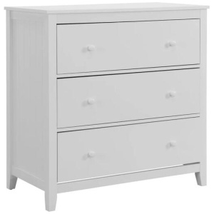Declan Scandinavian Wooden Chest Of Drawers LowBoy Storage Cabinet - White