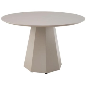 Delisa Modern Round Wooden Kitchen Dining Table 120cm Putty