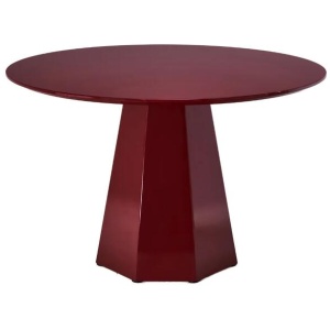 Delisa Modern Round Wooden Kitchen Dining Table 120cm Wine