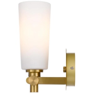 Delmar Modern Wall Lamp Light Metal Glass Opal Matt Antique Gold
