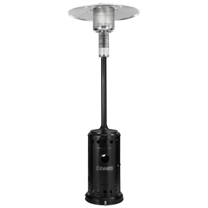 Devanti Portable Gas Patio Heater - Black and Silver
