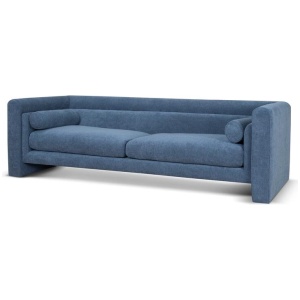 Dilipa 3 Seater Fabric Sofa - Navy Blue by Interior Secrets - AfterPay Available