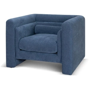 Dilipa Fabric Armchair - Navy Blue by Interior Secrets - AfterPay Available