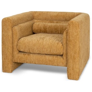 Dilipa Fabric Armchair - Yellow Sand by Interior Secrets - AfterPay Available