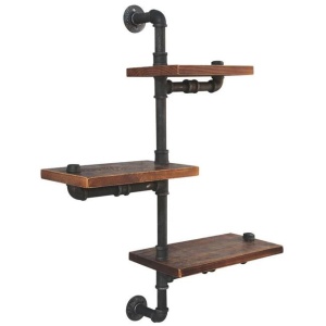 Display Shelves Bookshelf Pipe Shelf Rustic Industrial Floating Wall Shelves DIY Brackets