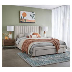 Divina Queen Bed Frame With Storage Neutral