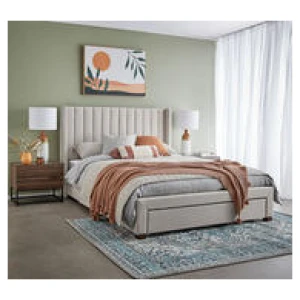 Divina Queen Bed Frame With Storage Neutral