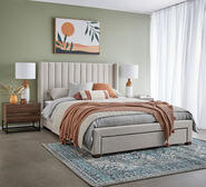 Divina Queen Bed Frame With Storage Neutral