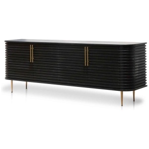 Domenic 2.2m Buffet Unit - Textured Espresso Black by Interior Secrets - AfterPay Available