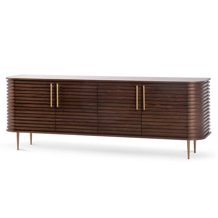 Domenic 2.2m Buffet Unit - Walnut by Interior Secrets - AfterPay Available