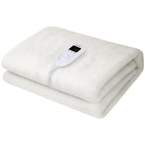 DreamZ 350GSM Electric Blanket Heated Fully Fitted Fleece Pad Washable Single