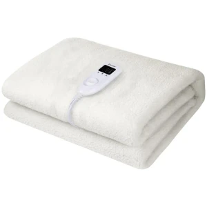 DreamZ 350GSM Electric Blanket Heated Fully Fitted Fleece Pad Washable Single